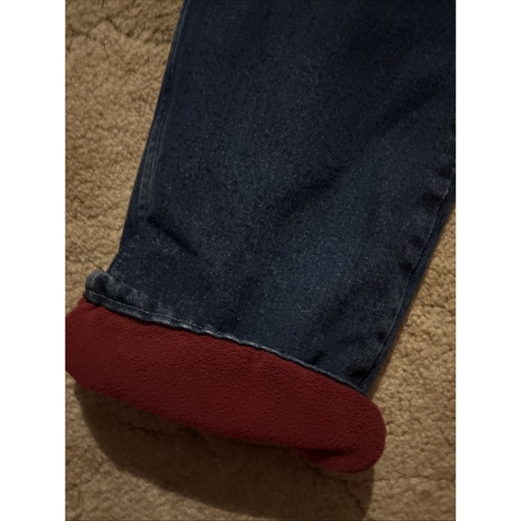 Cabela's Jeans Men's Sz 42/32 VTG Flannel Lined‎ Dark Wash 100% Cotton Normcore - Picture 2 of 7